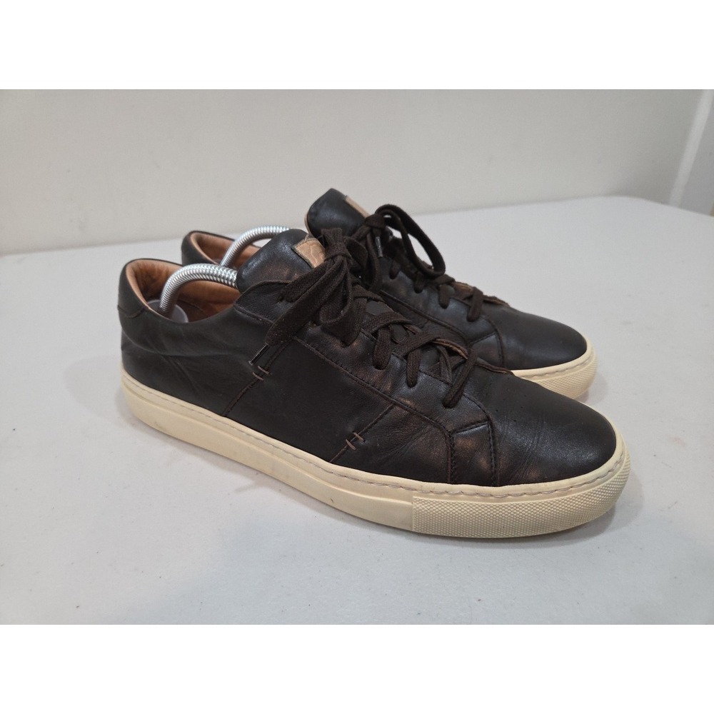 GREATS Brooklyn Sneakers Mens Size 10 Chocolate Brown Leather Made in Italy